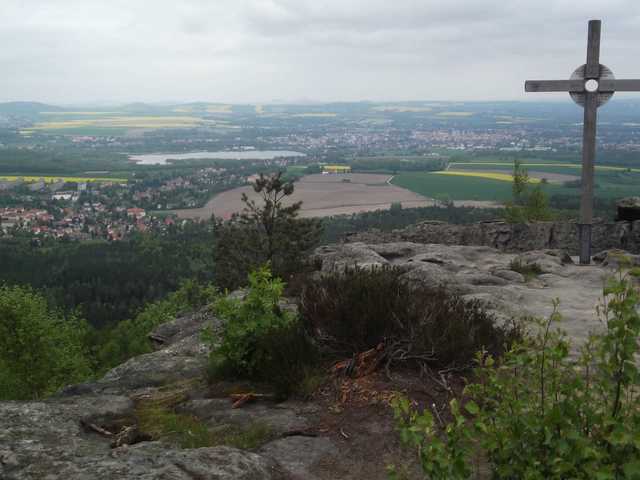 Blick in die Oberlausitz mit Bertsdorfer See