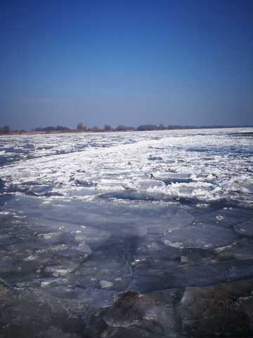 Eisgang auf der Elbe - tolles Schauspiel