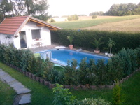 Helle Ferienwohnung mit Terrasse u. Pool 45 m² Pool