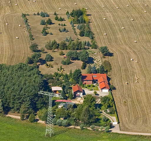 Luftaufnahme vom Grundstück