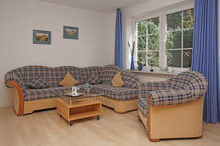 Haus Weisse Möwe, Whg. 3 Sofa mit Schlafsofa