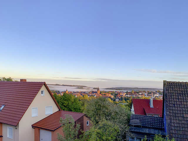 Blick vom Balkon der Ferienwohnung Odenwald in ...