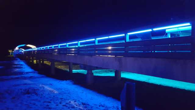Die allabendlich illuminierte Seebrücke