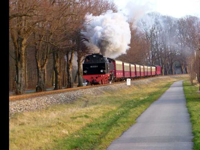 Mit der Schmalspurbahnvon Bad Doberan nach Kühl...