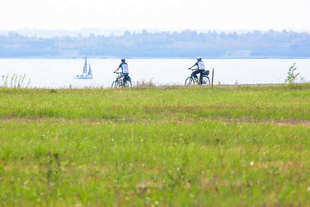 Radfahren am Zwenkauer See