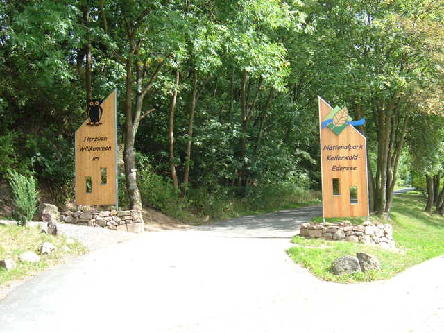 Der Eingang in den Nationalpark in Altenlotheim