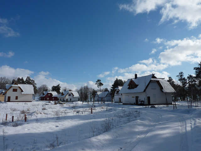 Fischerdorf im Winter