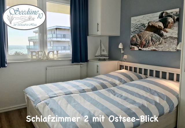 Schlafzimmer mit Ostsee-Blick und HD-TV