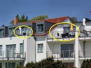 Appartement Residenz Bellevue Usedom 52 DSL-WLAN kostenlos Die zwei Balkone