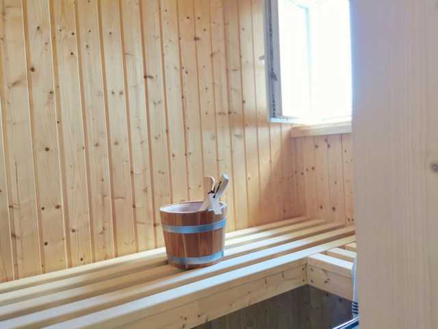 eigene Saune im Badezimmer