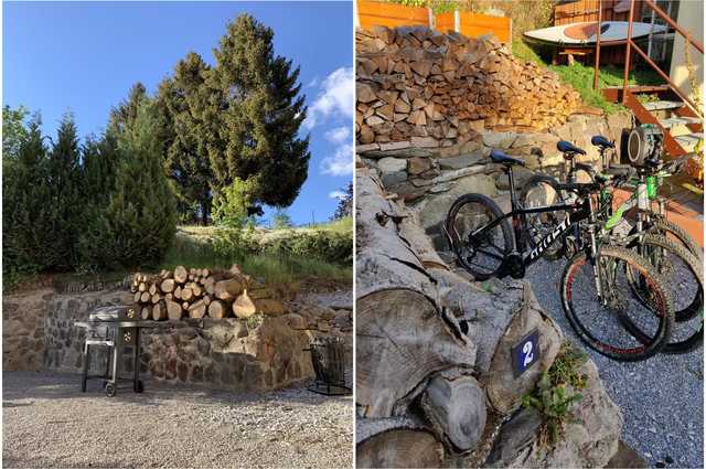 Terrasse / Garten und Mountainbike-Verleih