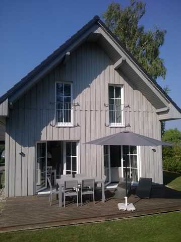 Holzhaus am Fleesensee Terrasse