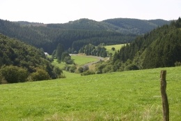 Blick vom Hof ins Tal
