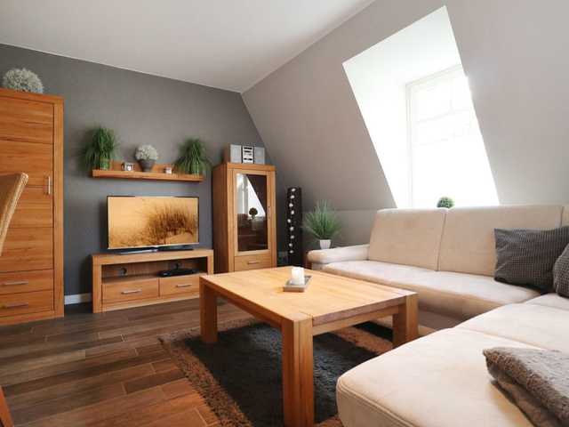 Villa Seebach App.22- Wohnbereich mit TV