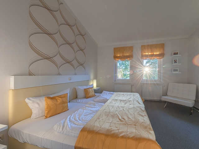 Fischadler Schlafzimmer mit einem Doppelbett