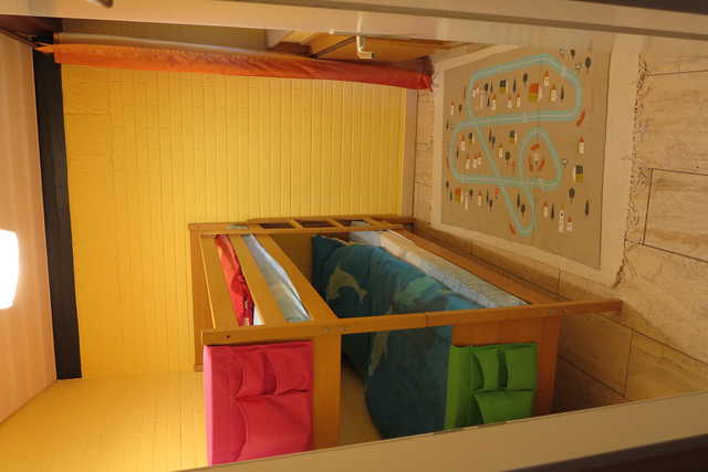 Das Kinderzimmer mit Etagenbett.