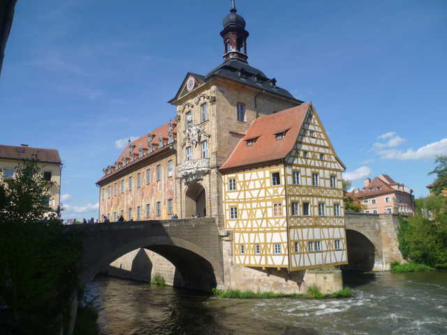 Rathaus in der Regnitz Bamberg Welterbe seit 1993