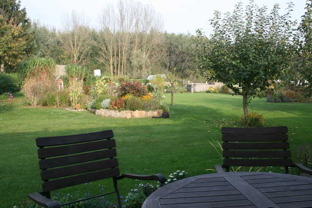 Blick von Terrasse im Garten