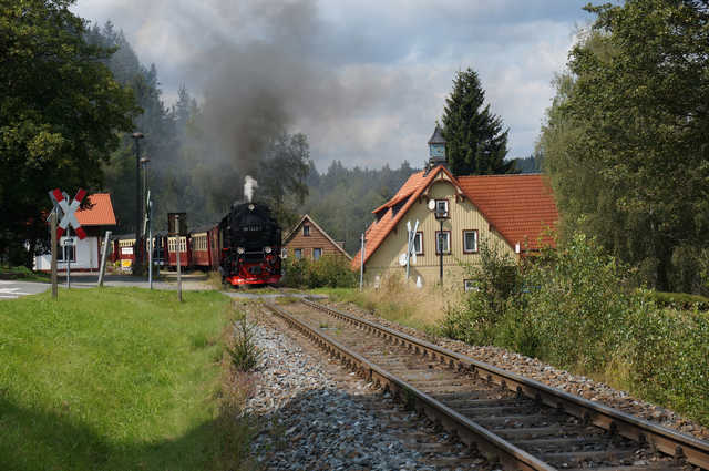 Harzer Schmalspurbahn im Harzort Sorge