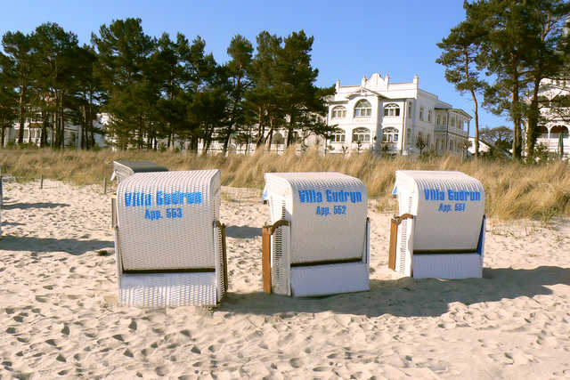 Nutzung des Strandkorbes , direkt am Strand vor...