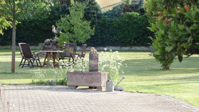 Sitzplatz im Garten.