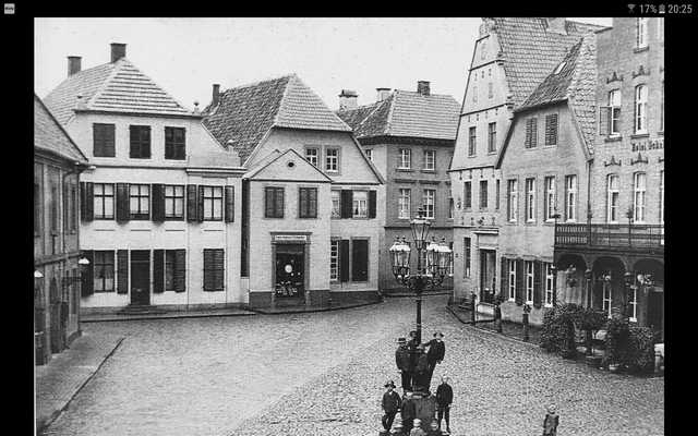 Historische Postkarte vom Marktplatz in Rheine;...