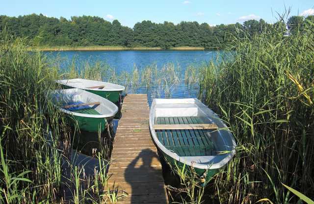 Ferienwohnungen in Carwitz Bootssteg mit Blick auf den Dreetzsee
