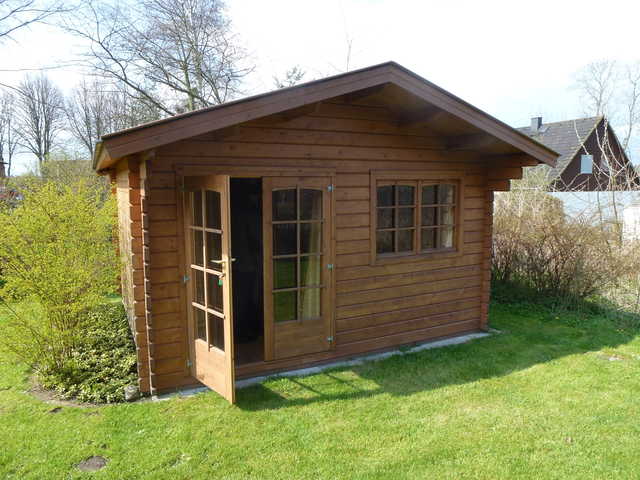 Blockbohlenhaus mit Sauna