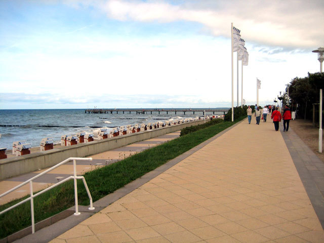 Promenade am Strand