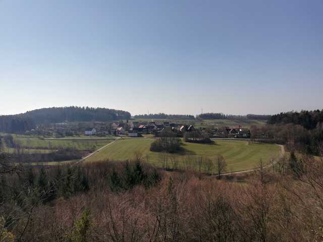 Blick vom Schloßberg auf Haidhof