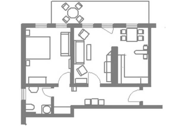 Grundriss der Wohnung 33
