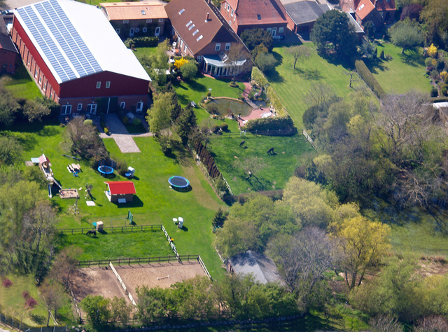 Luftaufnahme vom Bauernhof Wohler in Bojendorf