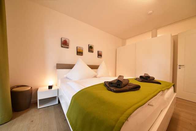 Strandgras / Villa Sofie Schlafzimmer mit Doppelbett